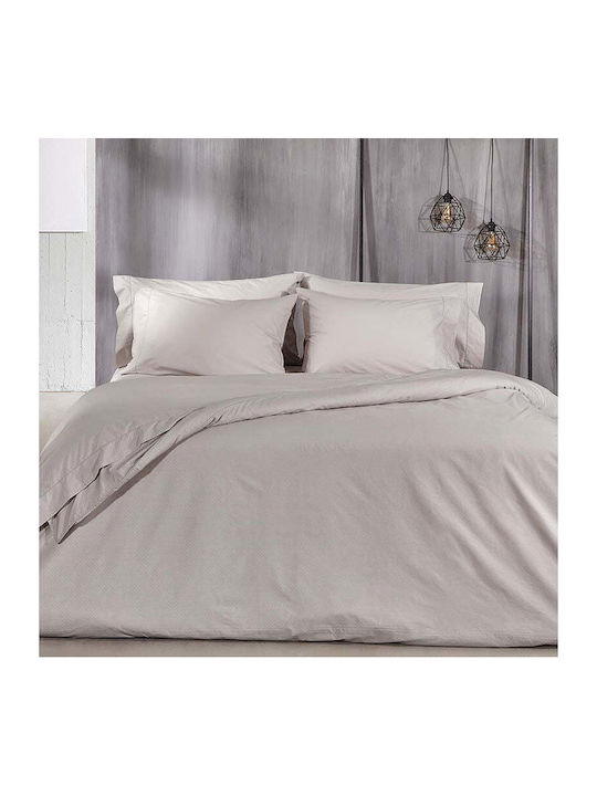 Cannon Παπλωματοθήκη Βαμβακερή Μονή 170x250 Imperial Πουά Light Grey