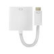 Qoltec Convertor mini DVI masculin în DVI-I feminin Alb 1buc 50517