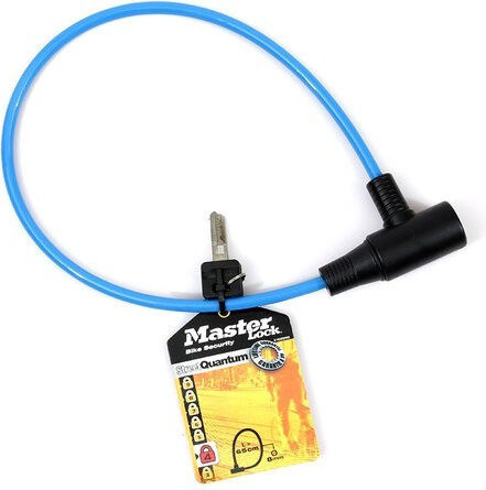 Master Lock Bicycle Cable Lock with Key Blue