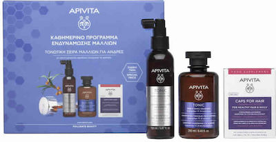 Apivita Rescue Hair Loss Kit Σετ Περιποίησης Μαλλιών κατά της Τριχόπτωσης με Σαμπουάν και Λοσιόν 3τμχ