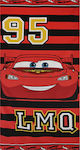 Family Enterprise Kids Beach Towel Red Disney Cars 140x70cm