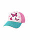 Must Kinderhut Jockey Stoff 584735 Pink-Blue Butterfly