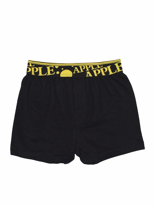 Apple Boxer Παιδικό Μποξεράκι Μαύρο/Κίτρινο