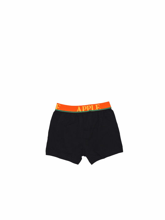 Apple Boxer Kinder Boxershorts Black/Brazil Orange 1Stück