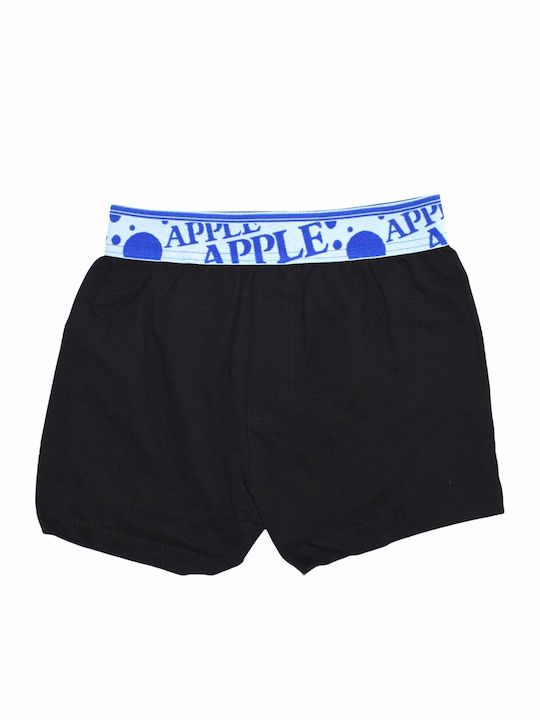 Apple Boxer Παιδικό Μποξεράκι Μαύρο/Μπλε