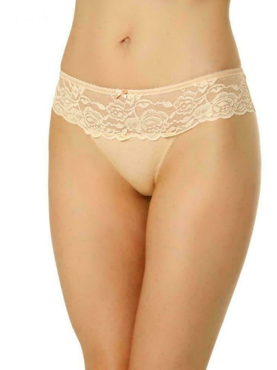 Norddiva Lingerie Donielle New Women's Brazil with Lace Beige