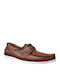 Boat Lace Up Men's Leather Boat Shoes Brown