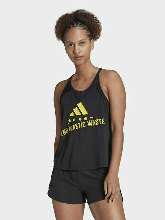 Adidas Run Fast Femeie Sport Bluză Fără mâneci Neagră