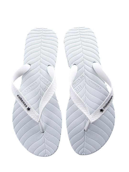 Cubanas Nature01 Men's Flip Flops White