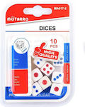 Plastic Dice for Backgammon 1.3cm 10pcs