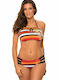 Sport Bikini Set Striped Orange Push Up
