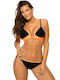 Set Bikini Τριγωνάκι με Ενίσχυση Μαύρο