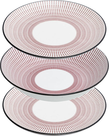 Secret de Gourmet Lunis Rouge Red Porcelain Dinnerware Set 18pcs