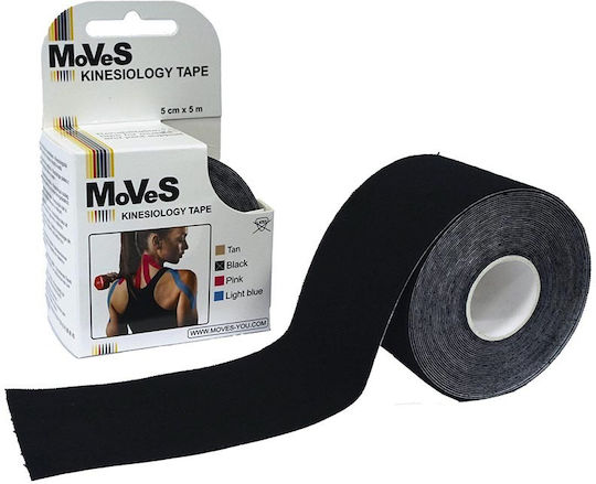 MVS In Motion Kinesiology Tape 5cm x 5m Black