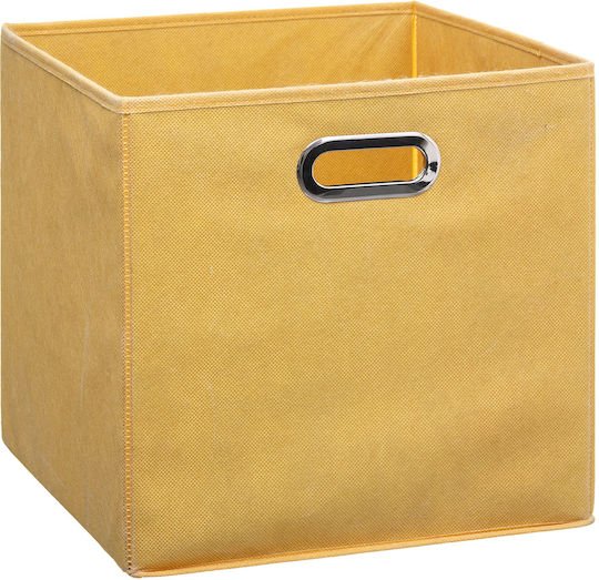 Υφασμάτινο Κουτί Αποθήκευσης Κίτρινο 31x31x31cm