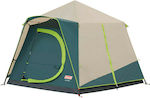 Coleman Polygon 5 Campingzelt Iglu Grün mit Doppelplane 3 Jahreszeiten für 5 Personen 333x317x185cm.