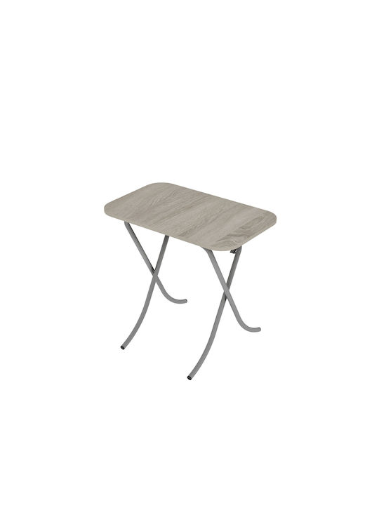 Mountain Top Table Kitchen Collapsible Wooden with Metal Frame Sonoma 80x50x75cm