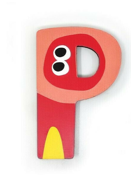 Svoora Decorative Letter Red made of Wood Ρ 4.5...