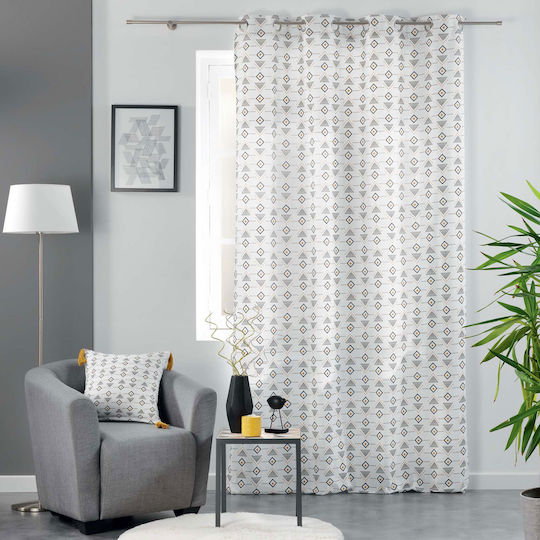 Vorhang mit Grommets L-C Letiko Rideau Weiß 140x240cm