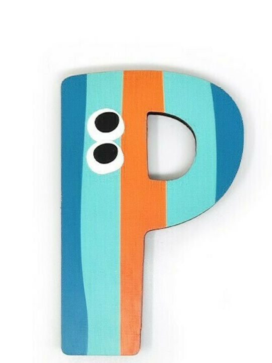 Svoora Decorative Letter Blue made of Wood Ρ 4....