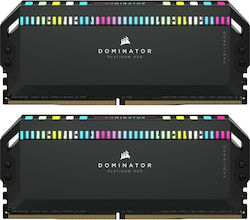 Corsair Dominator Platinum RGB 64GB DDR5 RAM με 2 Modules (2x32GB) και Ταχύτητα 5600 για Desktop