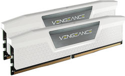 Corsair Vengeance White 32GB DDR5 RAM with 2 Modules (2x16GB) and 5200 Speed for Desktop