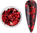 Foil Flakes for Nail Decoration in Metallic Colors Price/ Piece Red