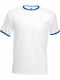 Fruit of the Loom Men's Promotional T-shirt Short Sleeve White/Royal
