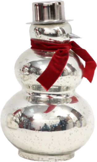 InTheBox Weihnachtliche Glas Figur SNowman Silber Höhe 26cm Juniper