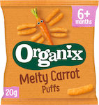 Organix Puffs with Καρότο Flavour Sugar Free 20gr for 6+ months