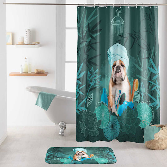 San Lorentzo Doggy Zen Shower Curtain Fabric 180x200cm Green