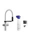 Blanco Evol-S Pro Ψηλή Μπαταρία Κουζίνας Πάγκου με Σπιράλ Inox Ασημί