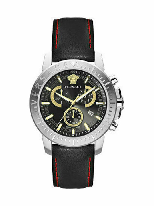 Versace Ανδρικό Ρολόι 45mm Χρονογράφος Μπαταρία...
