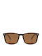 Daponte Women's Sunglasses with Gray Wooden Frame and Brown Polarized Lens DAP314E 5