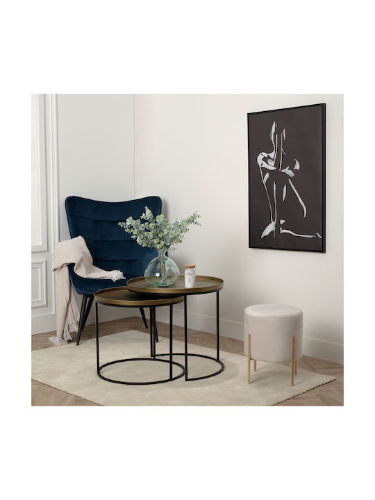 Scaune Camera de zi Tapițat cu Catifea Living Ivory 33.5x33.5x40buc