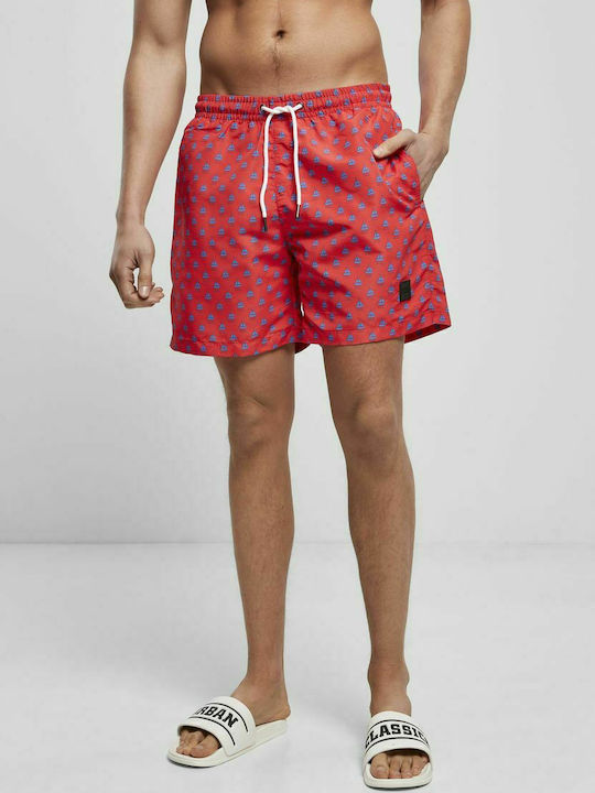 Urban Classics Herren Badebekleidung Shorts Lil Yacht Aop mit Mustern