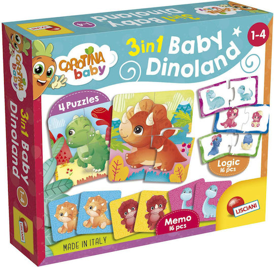 Kids Puzzle Carotina Baby Dinoland for 1+ Years 16pcs Lisciani Giochi