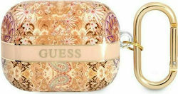 Guess Paisley Strap Θήκη Σιλικόνης σε Χρυσό χρώμα για Apple AirPods Pro