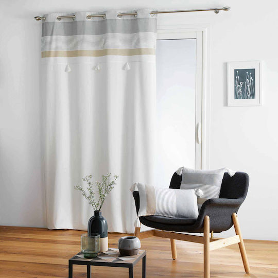 Douceur d'Intérieur L-C Iliade mit Grommets Weiße 140x240cm