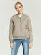 Kurz Damen Bomberjacke Beige