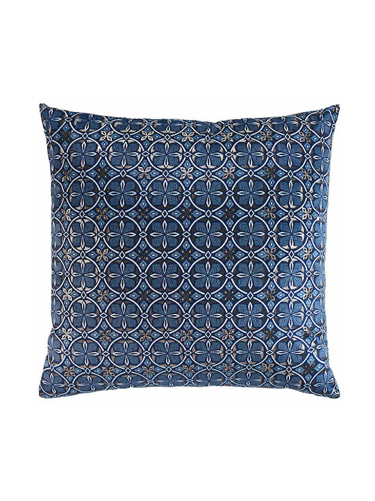 Dekorativer Kissenbezug L-C Joan aus Samt Blau 60x60cm