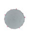 Pompom Party Kinder Teppich Gray Rund mit Durchmesser 90cm