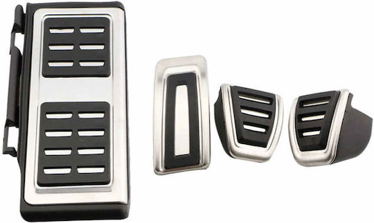 GRP Car Pedal Set for Audi / Skoda / VW A3 / Golf / Octavia / Passat / Polo Aluminum Silver 4pcs