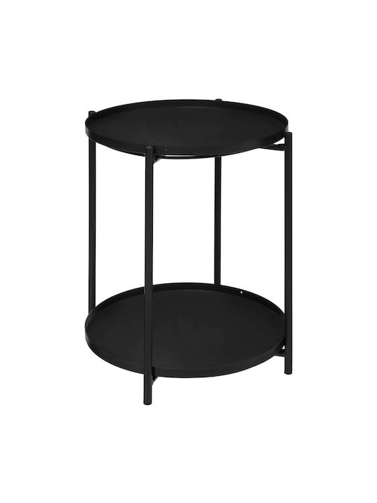 A-S Meeko Round Metal Side Table Black L45xW45xH52.5cm 166735A