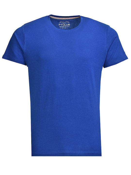 Polo Club T-shirt Bărbătesc cu Mânecă Scurtă Electric Blue