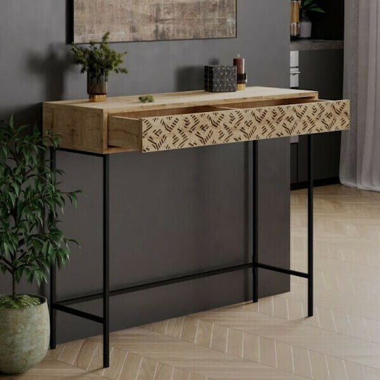 Elettra Konsole Natural / Black L110xB35.5xH90cm