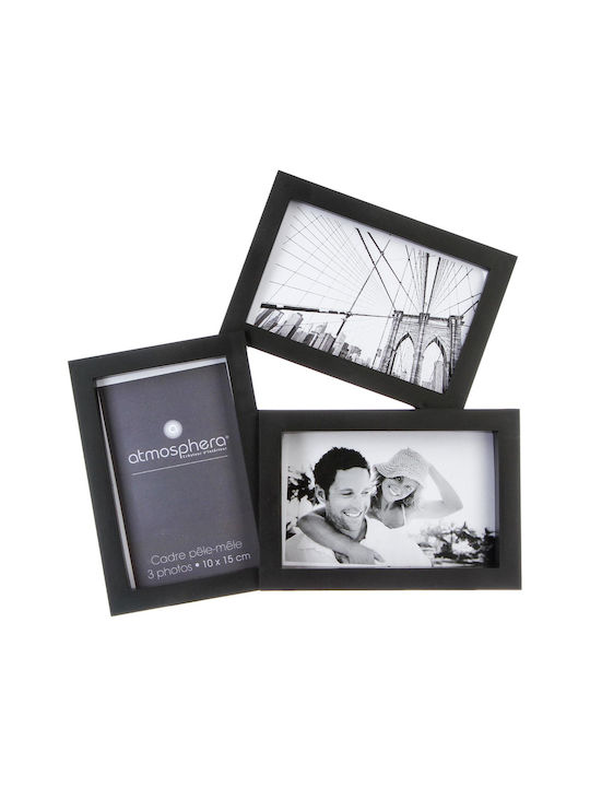 Multi Picture Frame 3 Positions Plastic with Black Frame