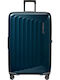 Samsonite NUON Große Hartschale Koffer Marineblau mit 4 Rädern Höhe 81cm