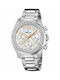 Festina Crystals Watch Chronograph with Silver Metal Bracelet
