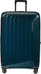 Samsonite Nuon-Spinner Valiză de Călătorie Mare Dură Albastru marin cu 4 roți Înălțime 75cm